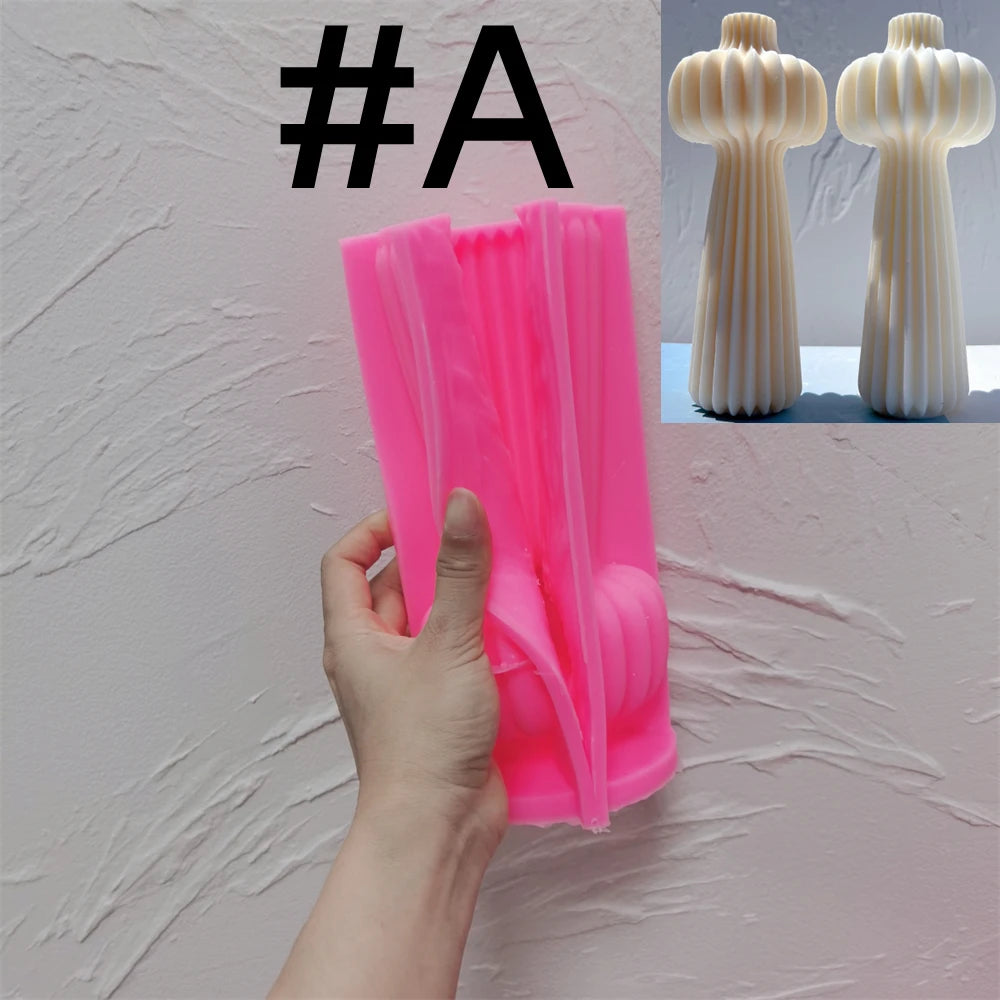 Pink silicone Top Bulb A mold showing a long stem and upper bulb cavity