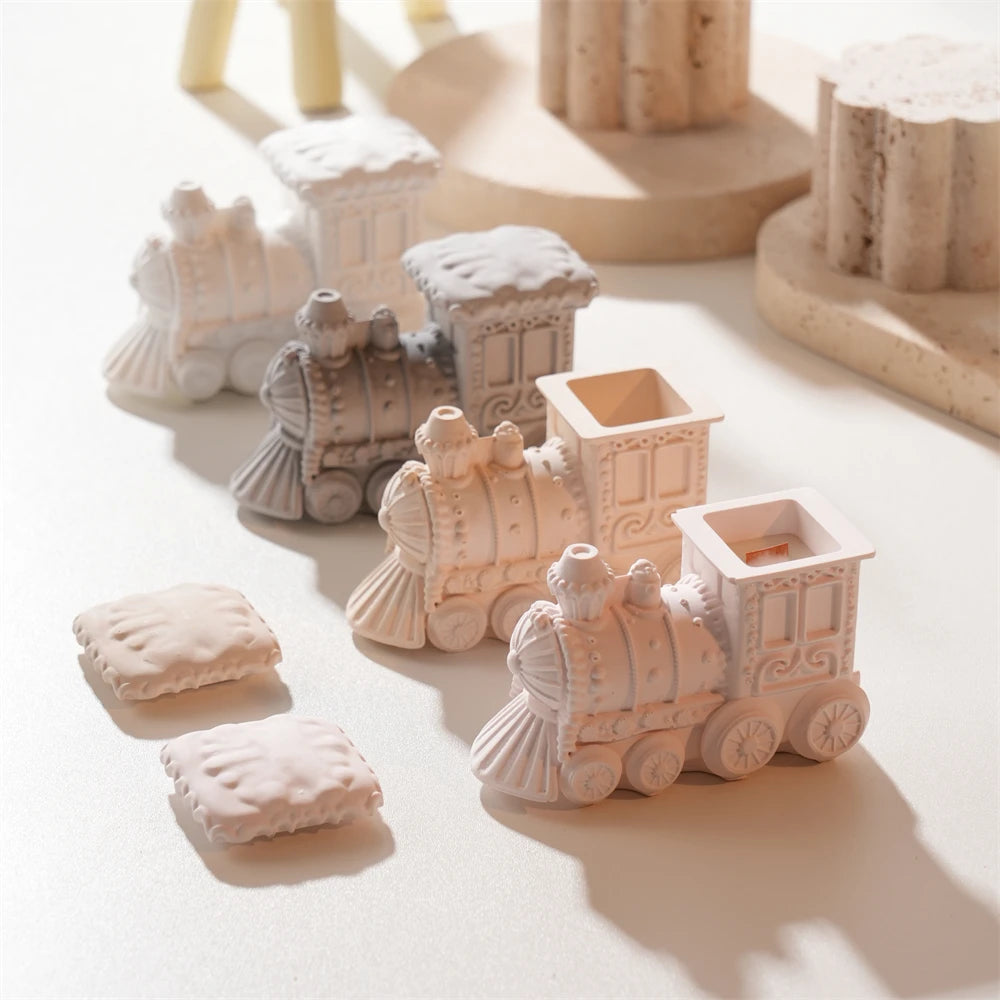 Pastel locomotive storage jars and lids