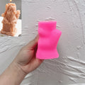 Pink S3 squirrel chimney mold with finished example