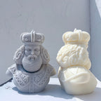 Front and rear views of royal king busts