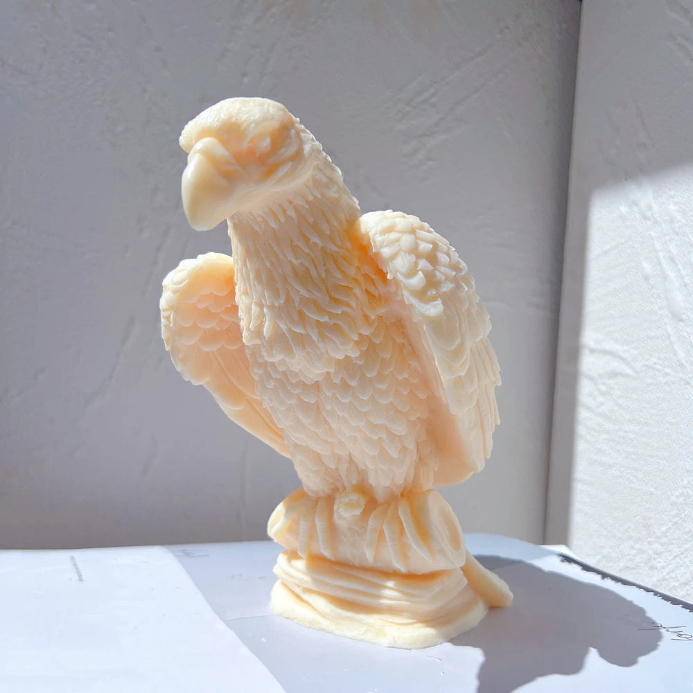 Front three-quarter view of the cream eagle casting