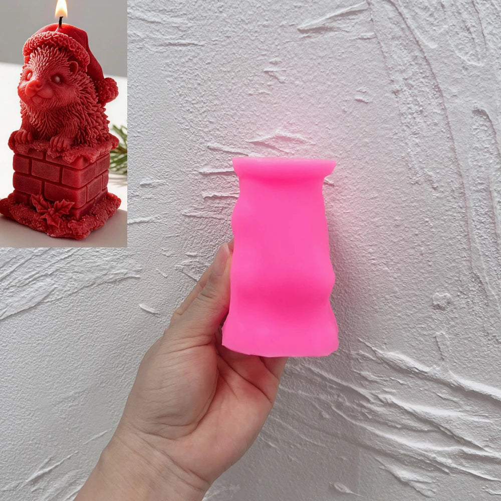 Pink S1 hedgehog chimney mold with red casting