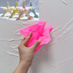 Pink silicone five-armed starfish mold