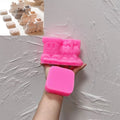 Pink train jar and lid mold components held together