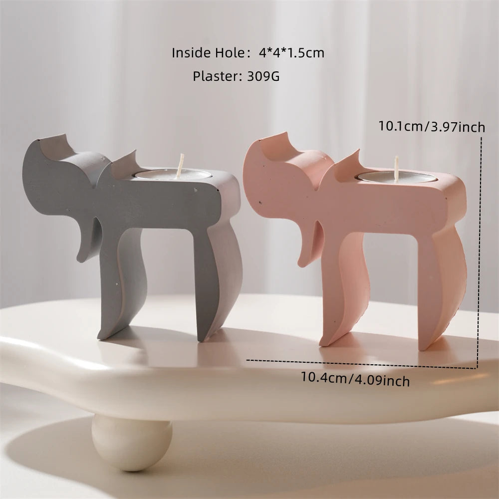 Chai tealight holder dimensions and recessed candle opening diagram