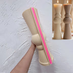 Supported silicone mold for the 40 cm double-sphere design held in a hand