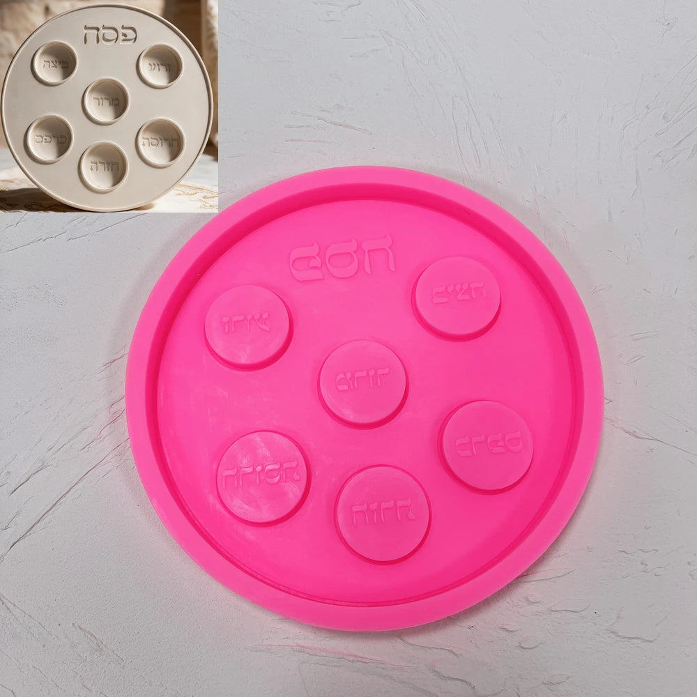 Pink silicone mold for smooth six-well plate SZ820