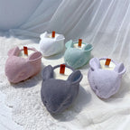 Front and rear rabbit vessel views in pastel colors