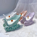 Ornate sleigh vessel castings in four colors