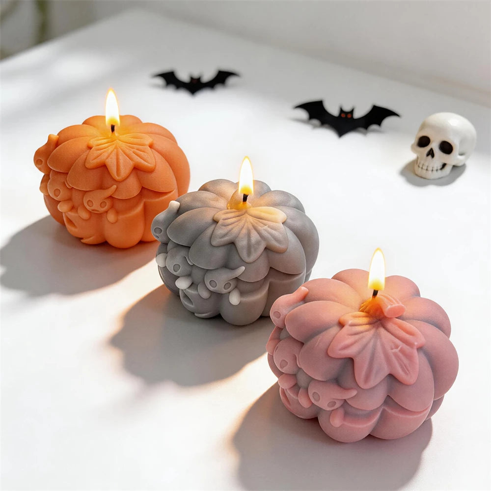 Angled pumpkin castings showing stems and little ghosts