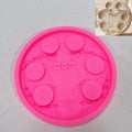 Pink silicone mold for textured six-well plate SZ819
