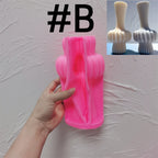 Pink silicone Lower Bulb B mold showing an elongated neck and lower bulb cavity