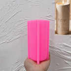 Pink silicone mold for tall Shabbat lettered holder style SZ829