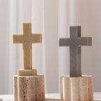 Two straight-edged cross castings with ornamental relief