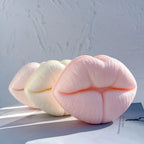 Pink and cream sculpted lip candle castings
