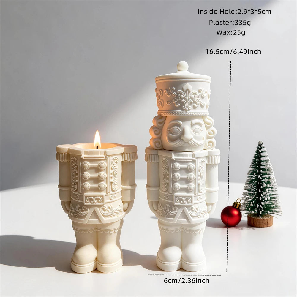 Measurement graphic for nutcracker vessel 16.5 cm tall 6 cm wide with interior cavity
