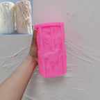 Pink Bird relief pillar silicone mold with matching castings