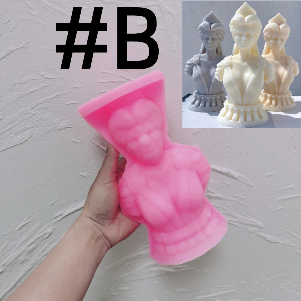 Pink B mold for the queen bust design