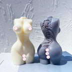 Front and rear Dragon Torso B castings showing the sweeping dragon design