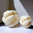 Large and Small braided-swirl castings with overlapping ribbed folds