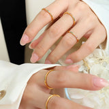 Gold Plated Waterproof Stacker Ring