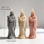Figure diagram showing 17.5 cm height 5.9 cm base width and 171 g wax estimate