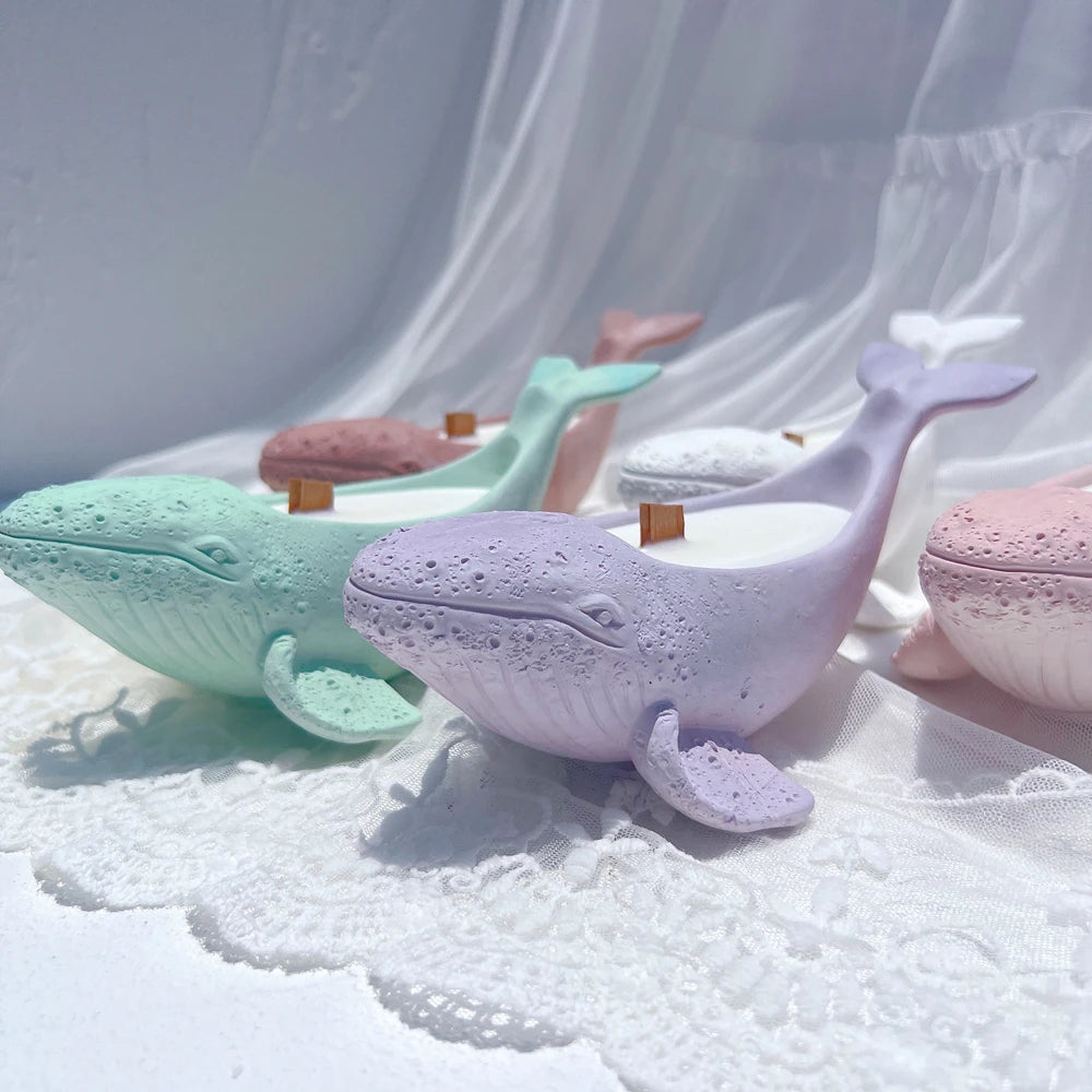 Close-up of whale faces and open candle recesses