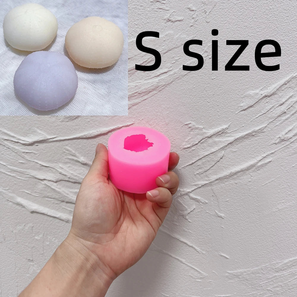 Small single sea-urchin silicone mold marked S
