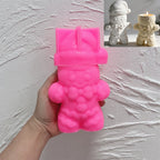 Pink silicone mold for gingerbread-shaped vessel design