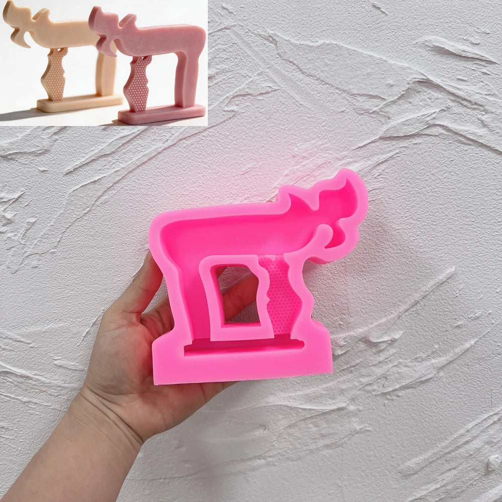 Pink silicone Chai symbol sculpture mold
