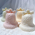 Decorative bell candle samples with gingerbread-style relief