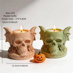 Skull holder size and material-amount graphic with interior cavity dimensions