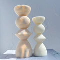 Large and Medium stacked geometric castings with fine vertical ribs