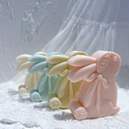Several pastel leaf-detail rabbits arranged together