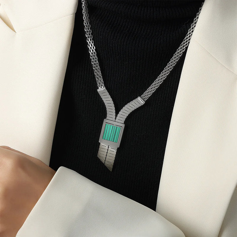 Aesthetic Chain Necklace Female Stainless Steel