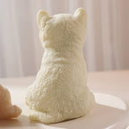 Rear view of the Shiba Inu casting showing fur and curled tail