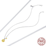 S925 Silver New Sunflower Collarbone Chain Obsesie