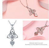 S925 Silver Sterling Celtic Heart Necklace Obsesie