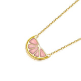 S925 Sterling Silver Fashion Grapefruit Pendant Necklace Obsesie