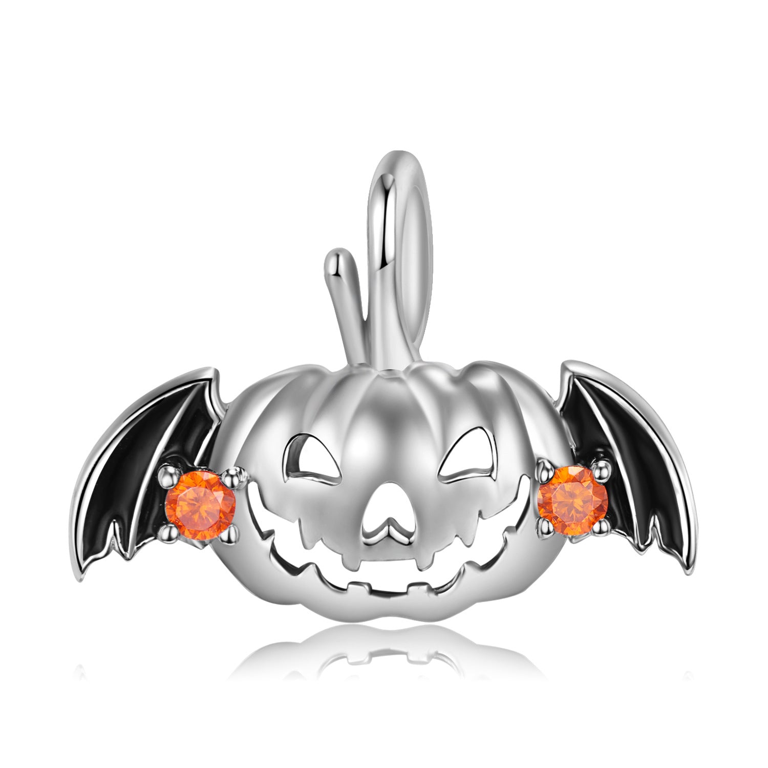 S925 Sterling Silver Flying Pumpkin Necklace Obsesie