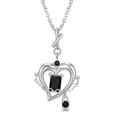 S925 Sterling Silver Heart Necklace Obsesie