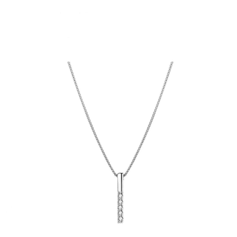 S925 Sterling Silver Minimalist Bar Necklace Simple Light Luxury Necklace Obsesie