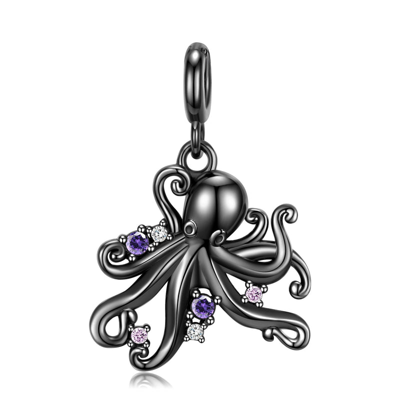 S925 Sterling Silver Octopus Pendant Necklace Obsesie
