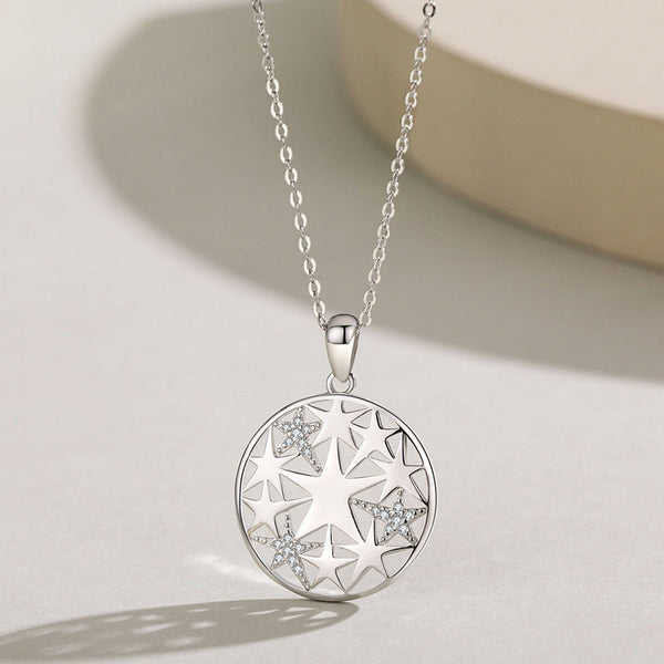 S925 Sterling Silver Pentagram Pendant Necklace Obsesie