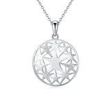 S925 Sterling Silver Pentagram Pendant Necklace Obsesie