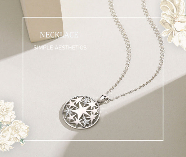 S925 Sterling Silver Pentagram Pendant Necklace Obsesie
