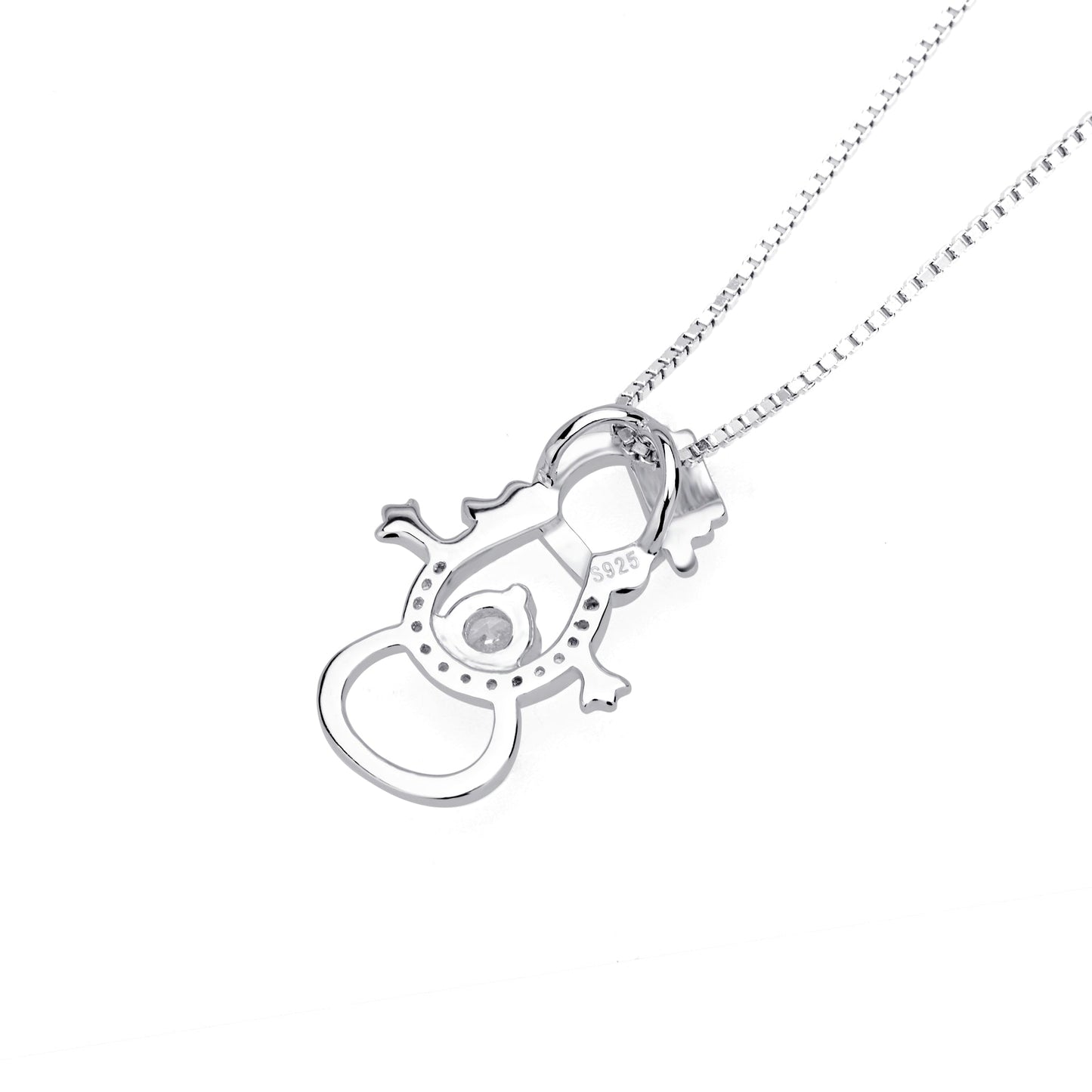 S925 Sterling Silver Snowman Pendant Necklace Obsesie