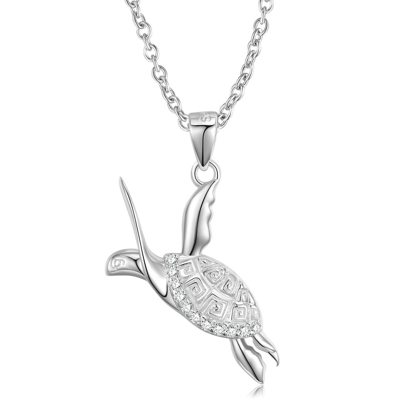 S925 Sterling Silver Turtle Necklace Women's Versatile Ins Style Obsesie
