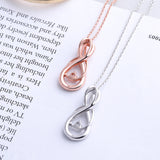 S925 Sterling Silver Unstoppable Love Infinity Sign Anniversary Gift Necklace Obsesie