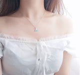 S925 sterling silver Sky Blue Ice Mountain necklace Obsesie